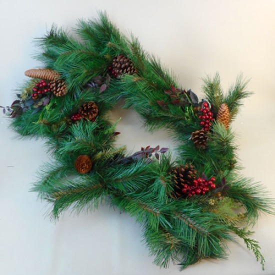 Artificial Christmas Garlands Pine Cones and Berries 180cm Christmas Decorations